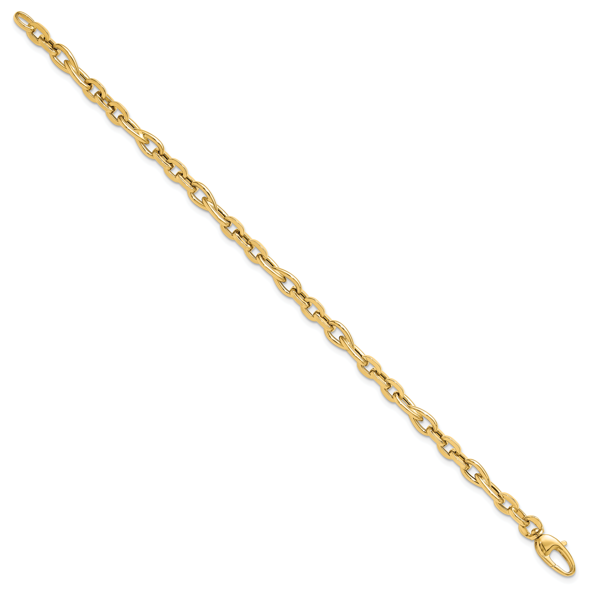 14K 7.5in Polished Fancy Link Bracelet Secondary image