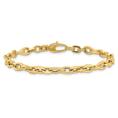 14K 7.5in Polished Fancy Link Bracelet