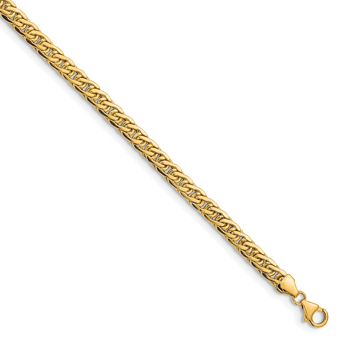 14K Polished Fancy Curb Link Bracelet