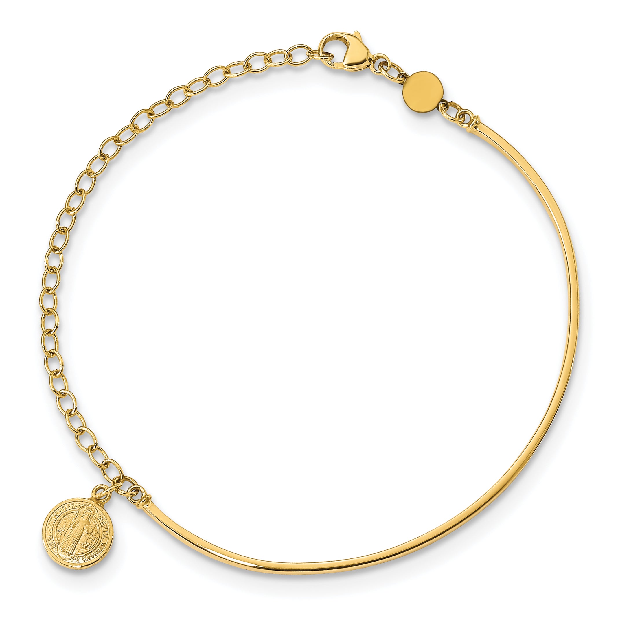 14K Polished Religious Bangle Main image