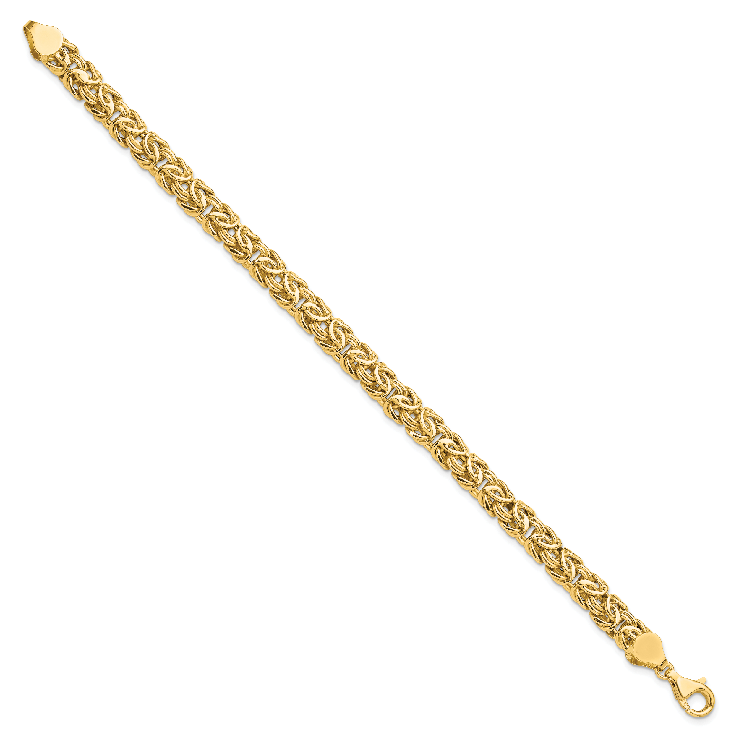 14K Polished Fancy Byzantine Link Bracelet Secondary image