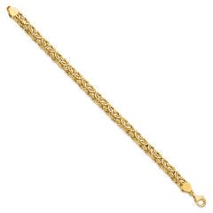 14K Polished Fancy Byzantine Link Bracelet