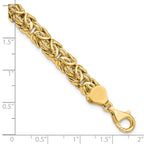 14K Polished Fancy Byzantine Link Bracelet