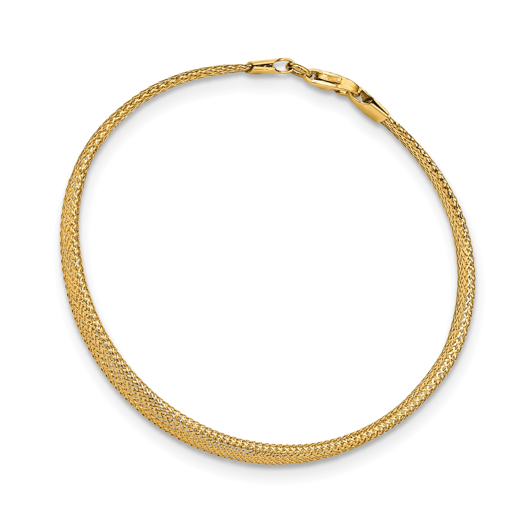 Graduated Mesh Stretch Bracelet in 14K Yellow Gold
