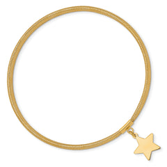 14K Mesh Star Dangle Stretch Bracelet
