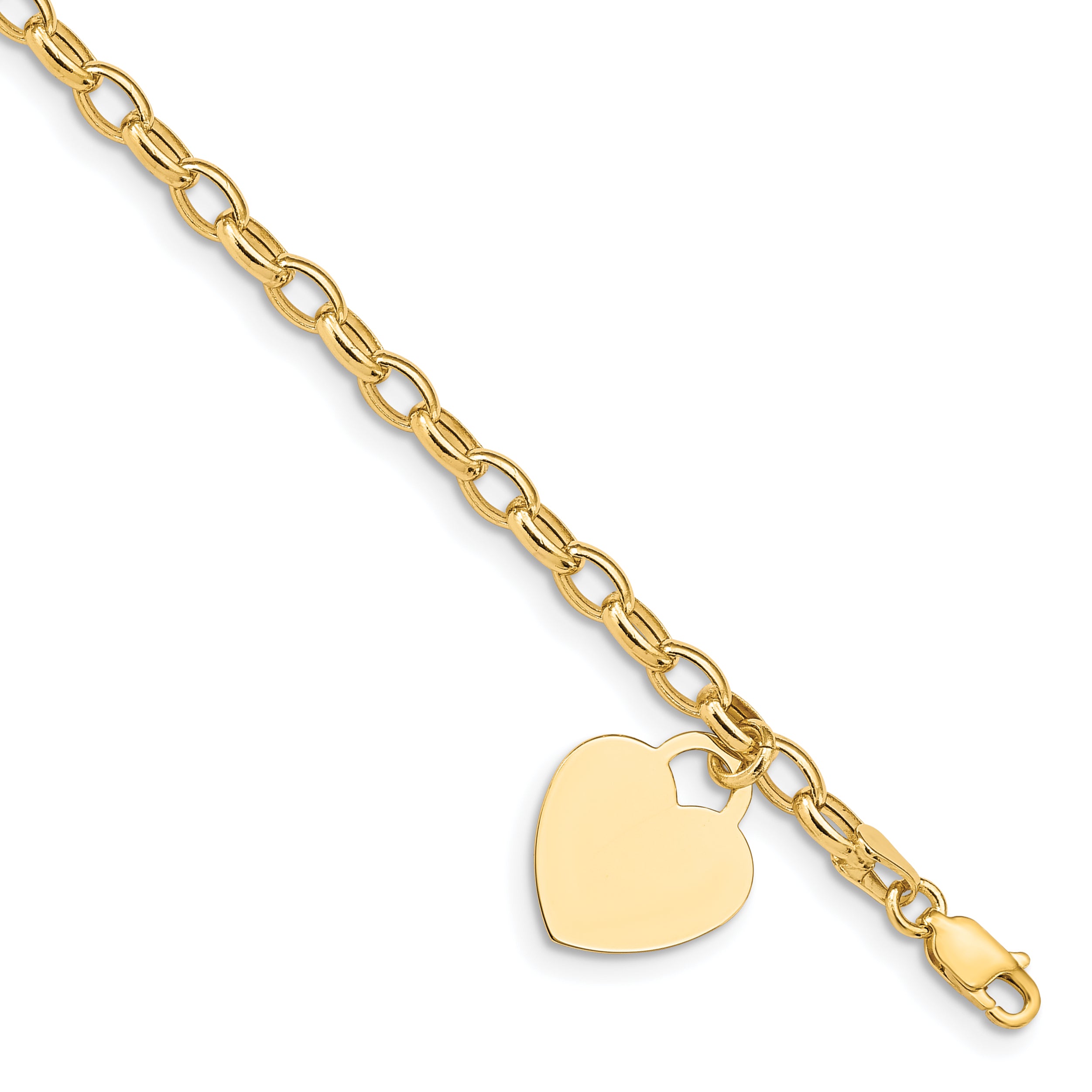 14k Heart Charm Bracelet Main image