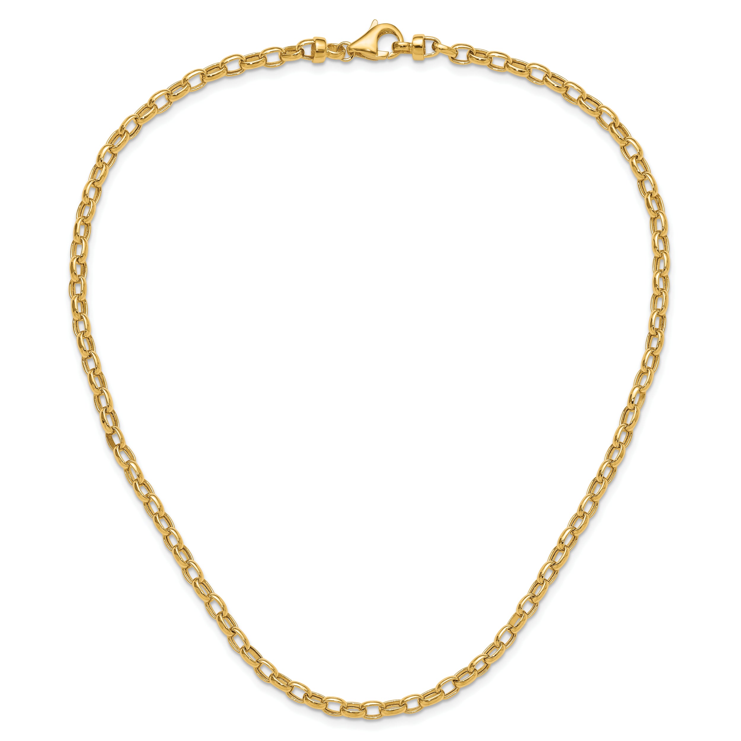 14k 18in 4.5mm Polished Fancy Link Necklace