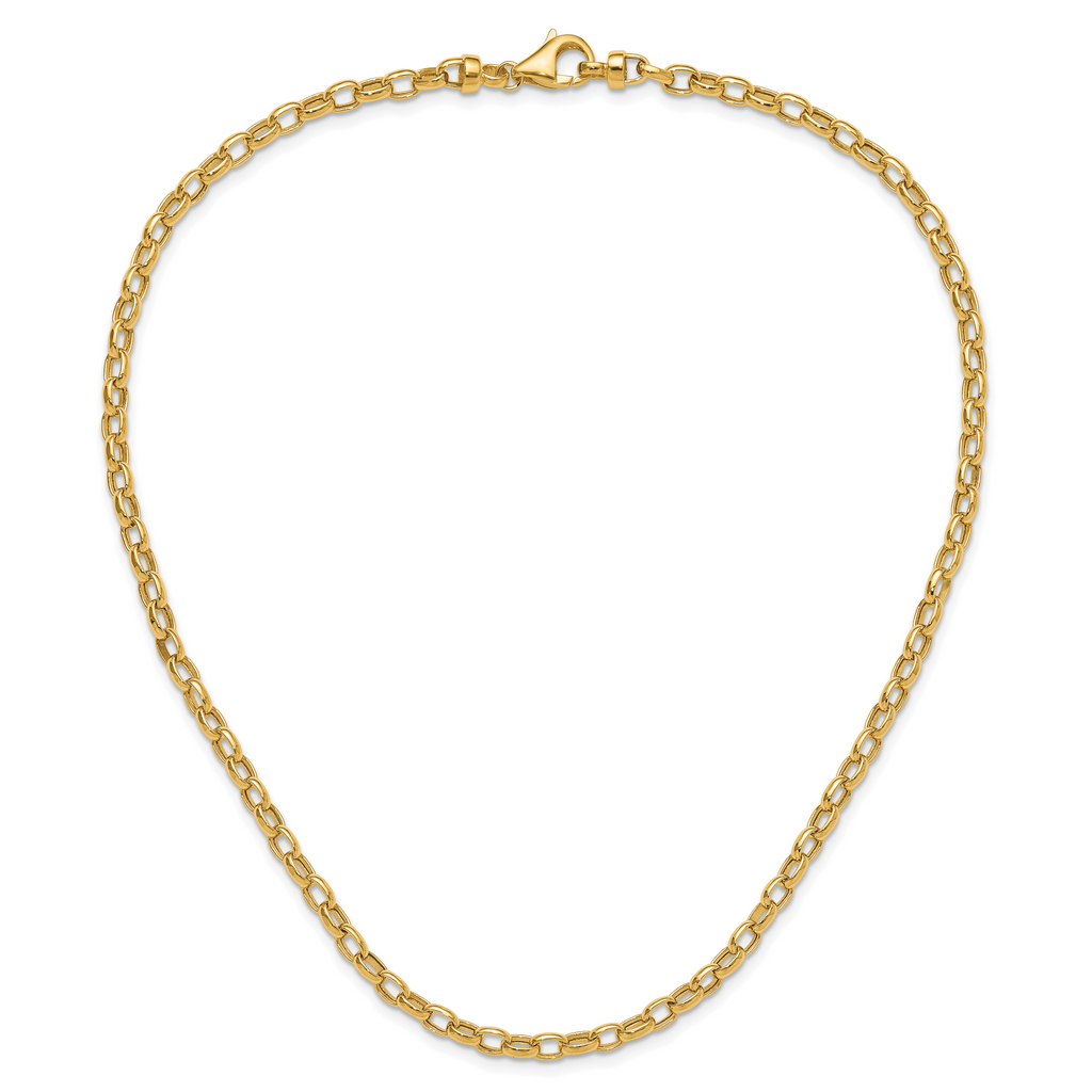 14k 18in 4.5mm Polished Fancy Link Necklace