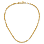 14k 18in 4.5mm Polished Fancy Link Necklace