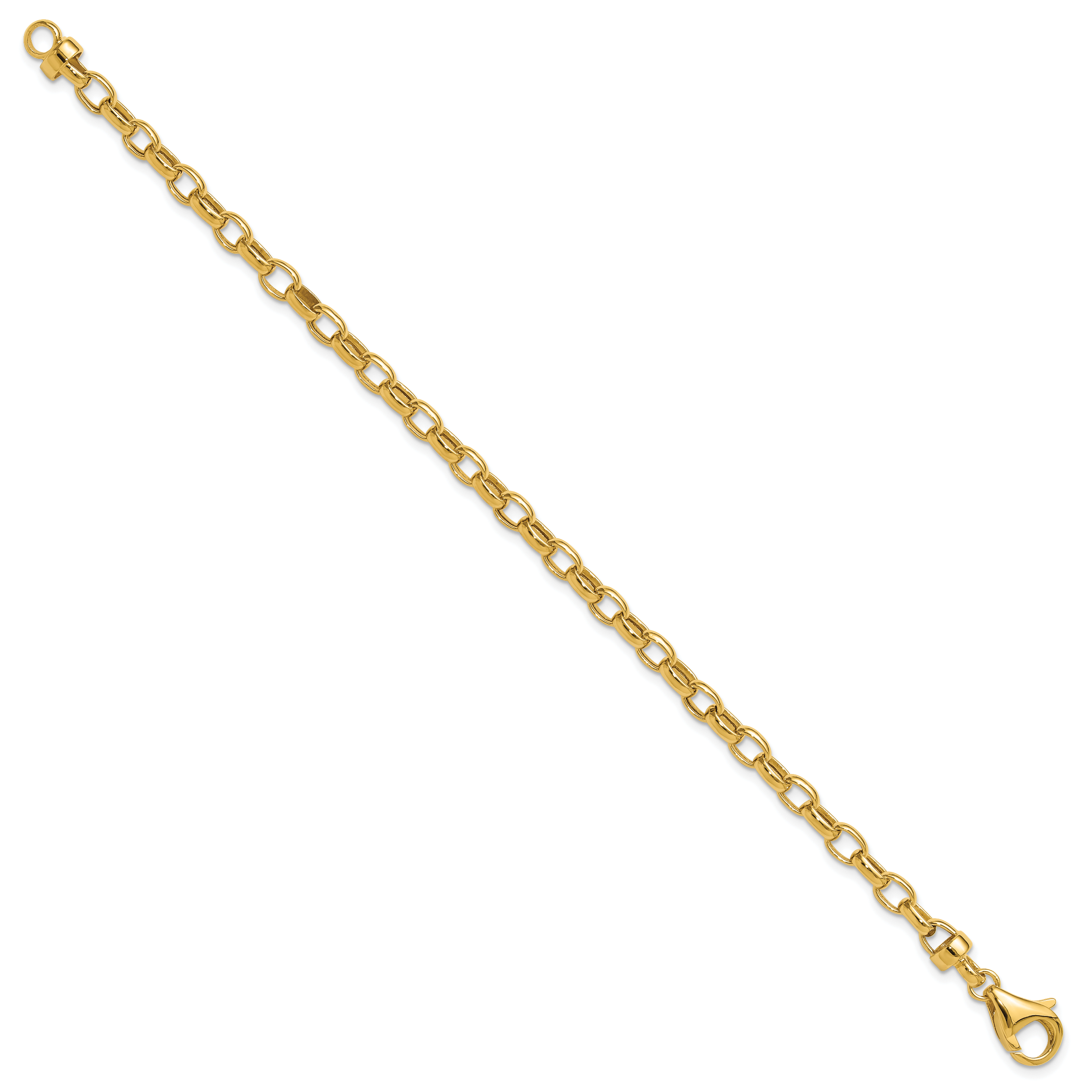 14k 7.5in 4.5mm Polished Fancy Link Bracelet Secondary image