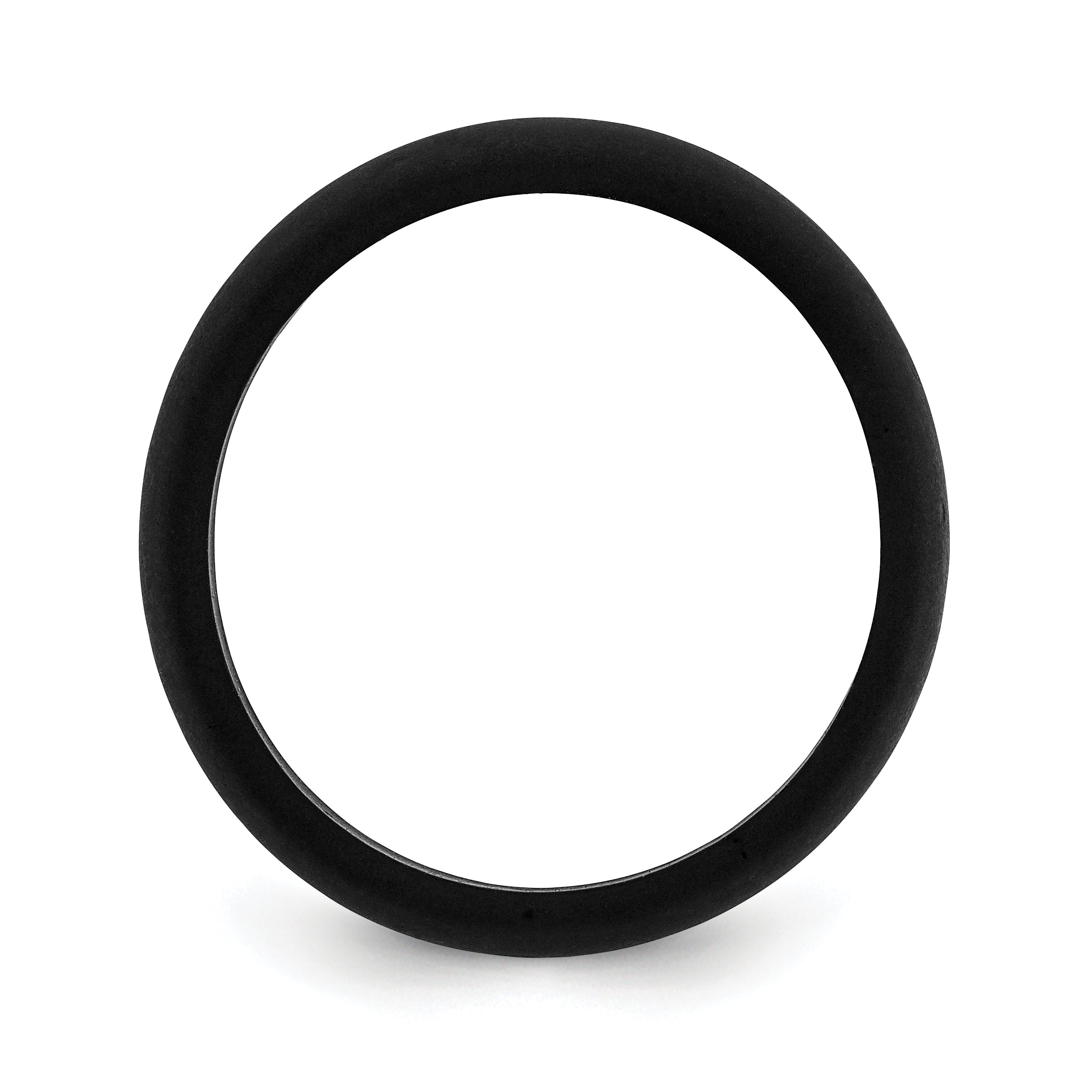 Silicone Black 5.7mm Domed Band Size 5