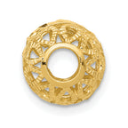 14K Diamond-cut Gold Ball Chain Slide