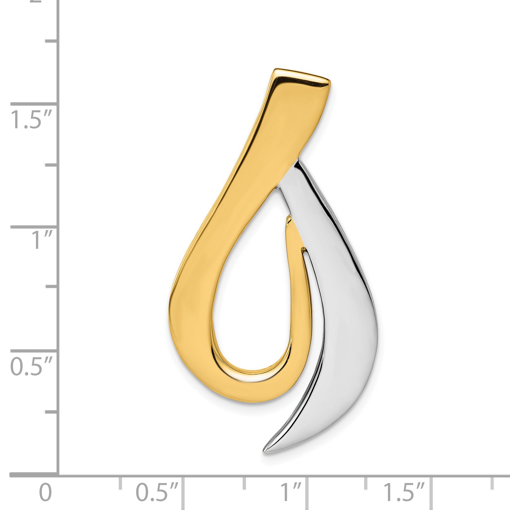 14K Two-tone Fits up to 6mm Omega, 8mm Reversible, Omega Slide