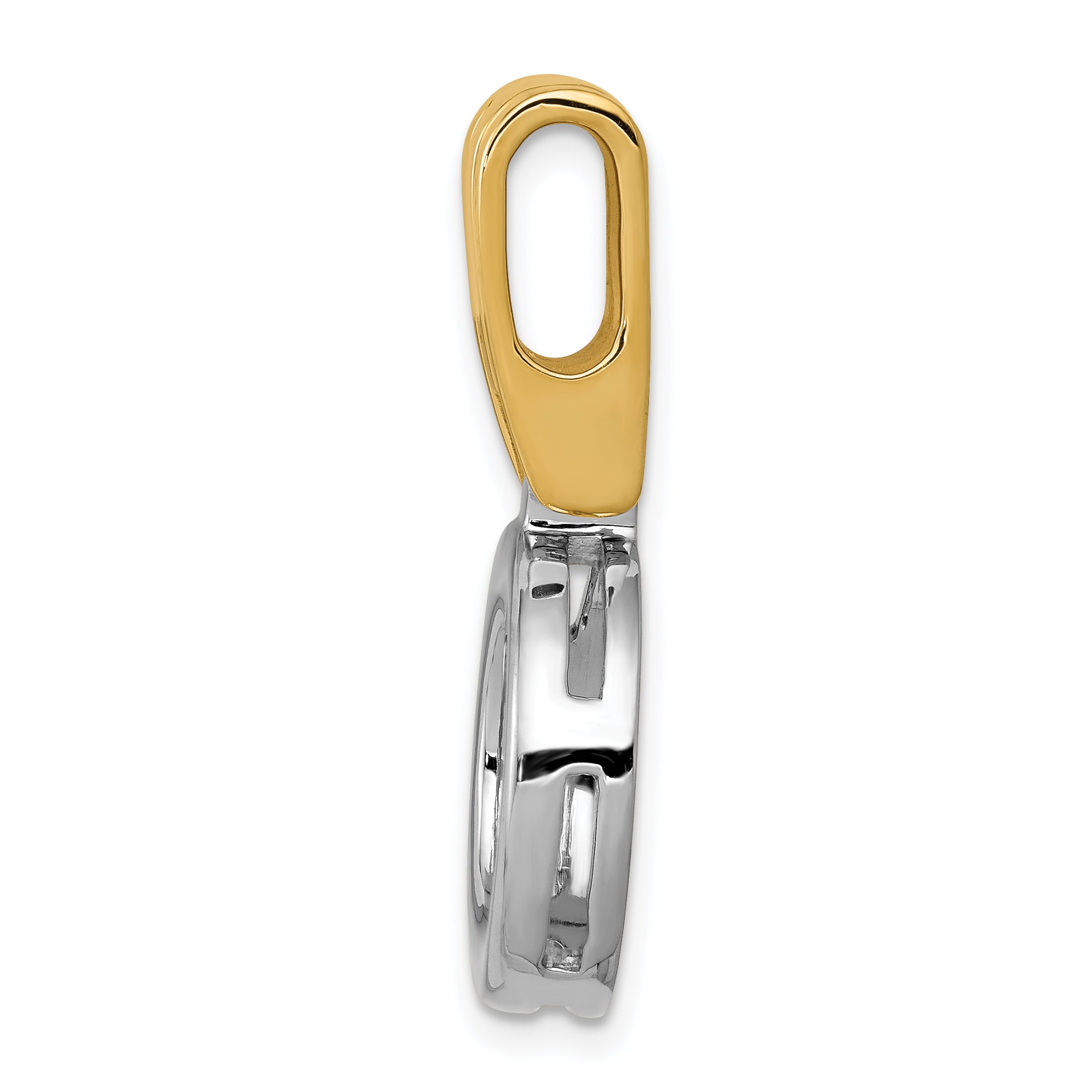 14K Two-tone Fits up to 3mm, 6mm Reversible Omega Slide Secondary image