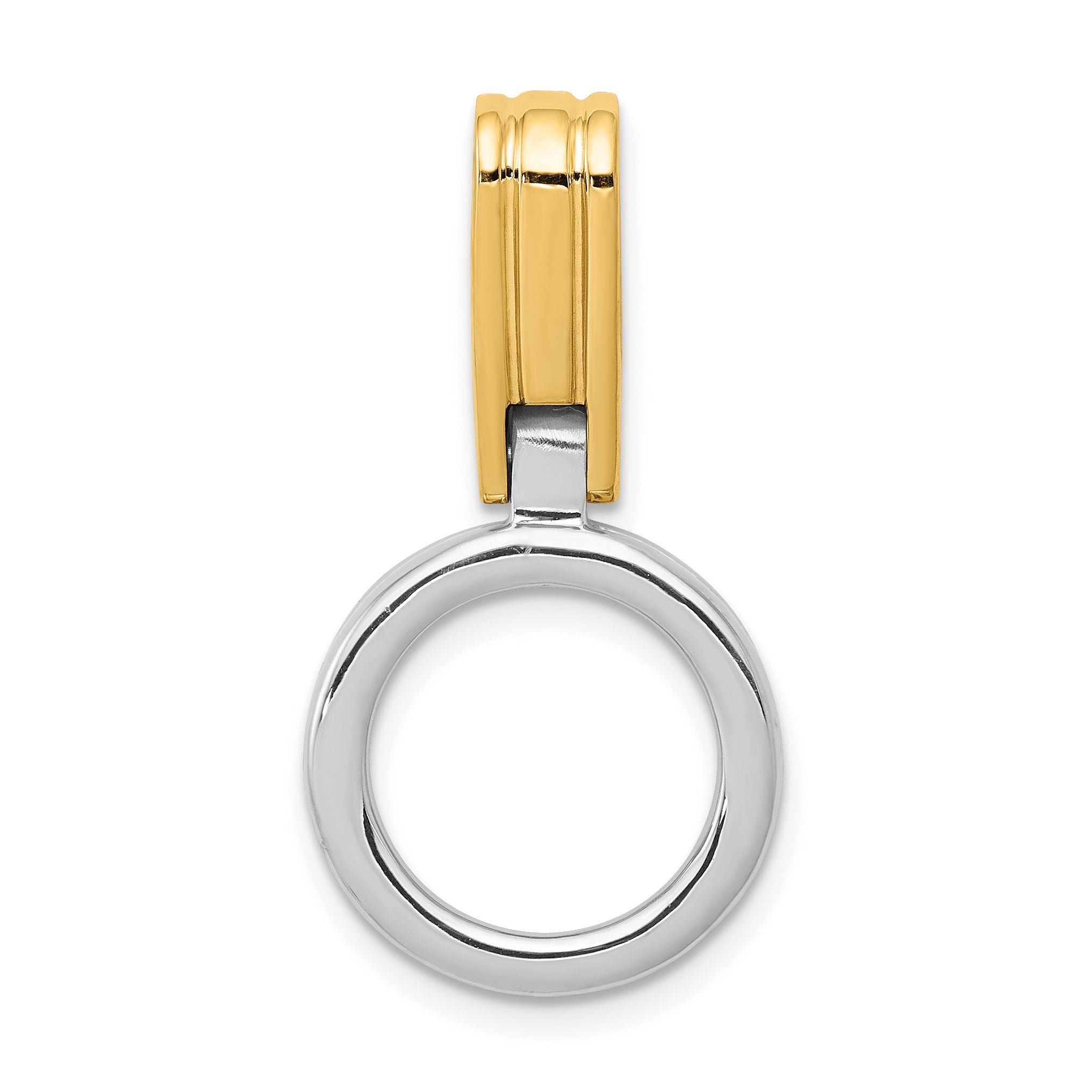 14k Two-tone Fits up to 3mm, 6mm Reversible Omega Slide Main image