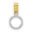 14k Two-tone Fits up to 3mm, 6mm Reversible Omega Slide