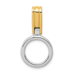 14k Two-tone Fits up to 3mm, 6mm Reversible Omega Slide