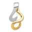 14k Two-Tone Reversible Fancy Omega Slide