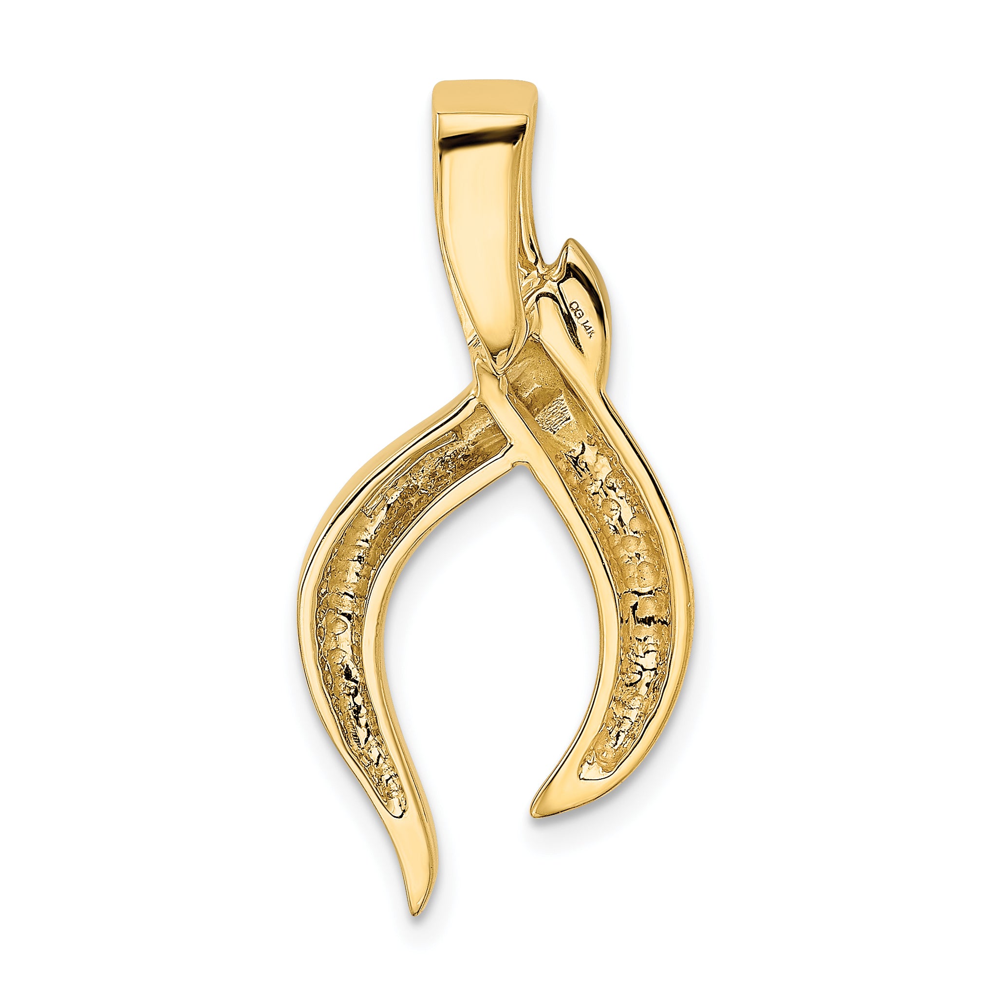 14K Two-Tone Fancy Omega Slide