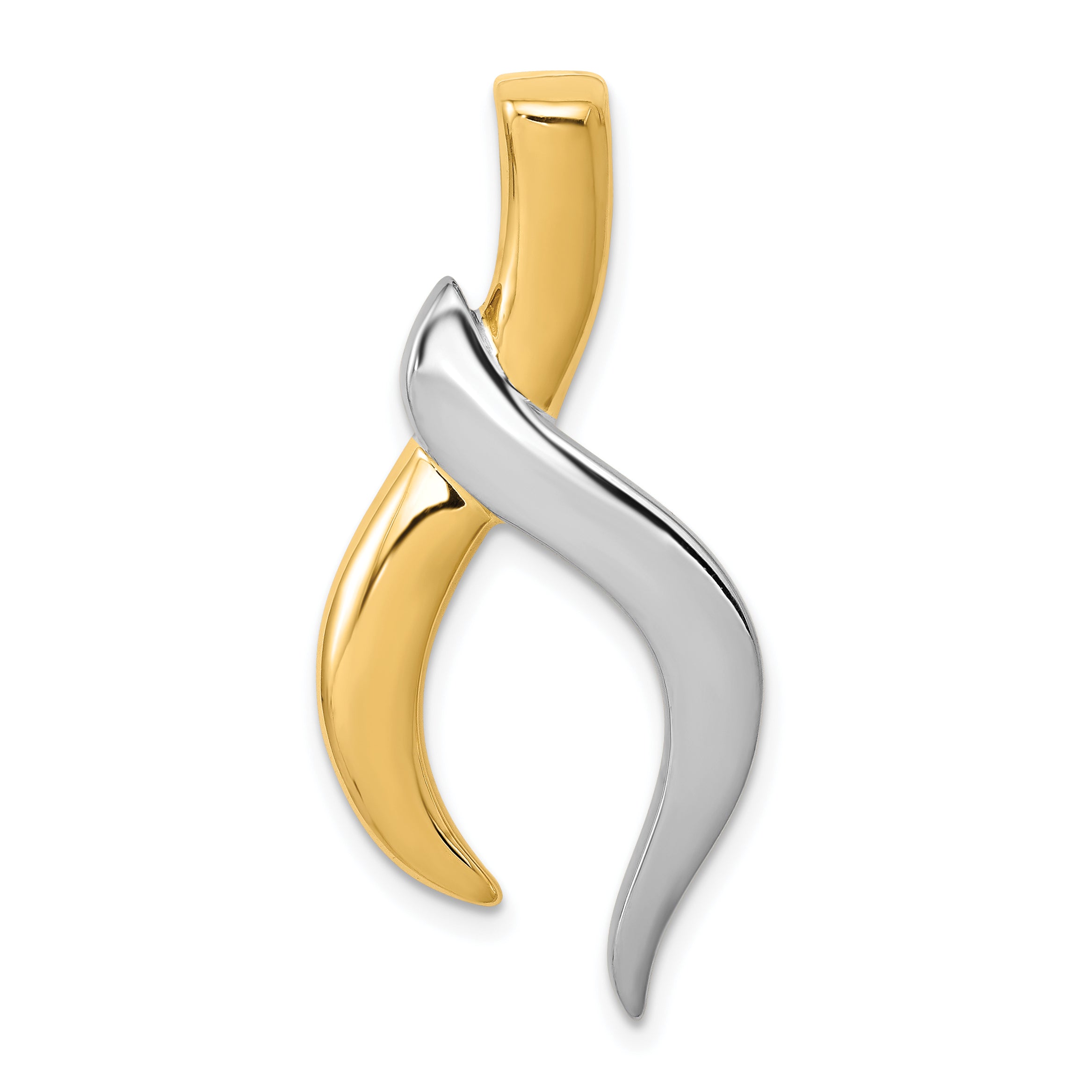 14k Two-Tone Fancy Omega Slide Main image
