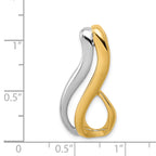 14K Two-Tone Fits up to 6mm Reg/Fancy/Reversible Omega Slide