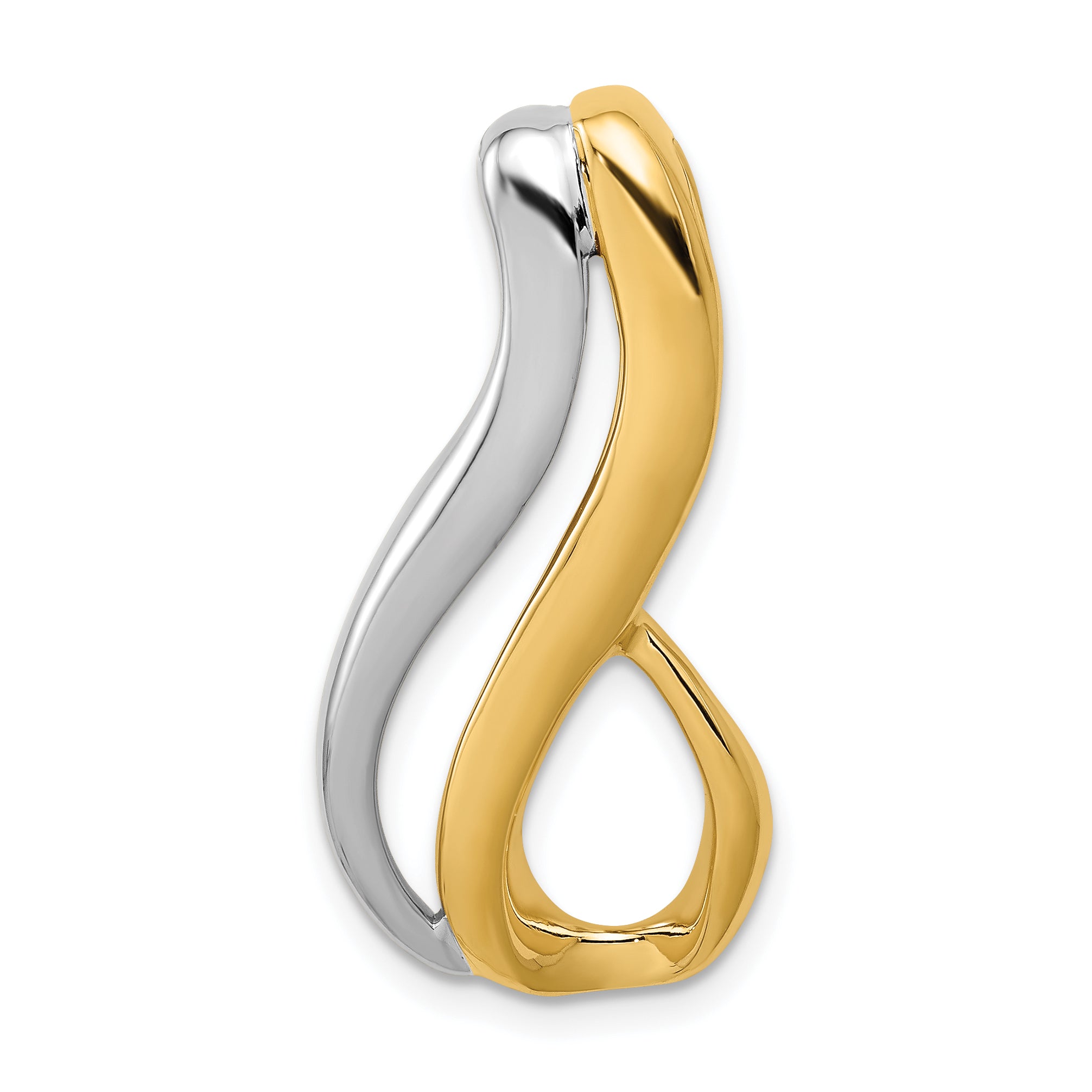 14k Two-Tone Fits up to 6mm Reg/Fancy/Reversible Omega Slide Main image