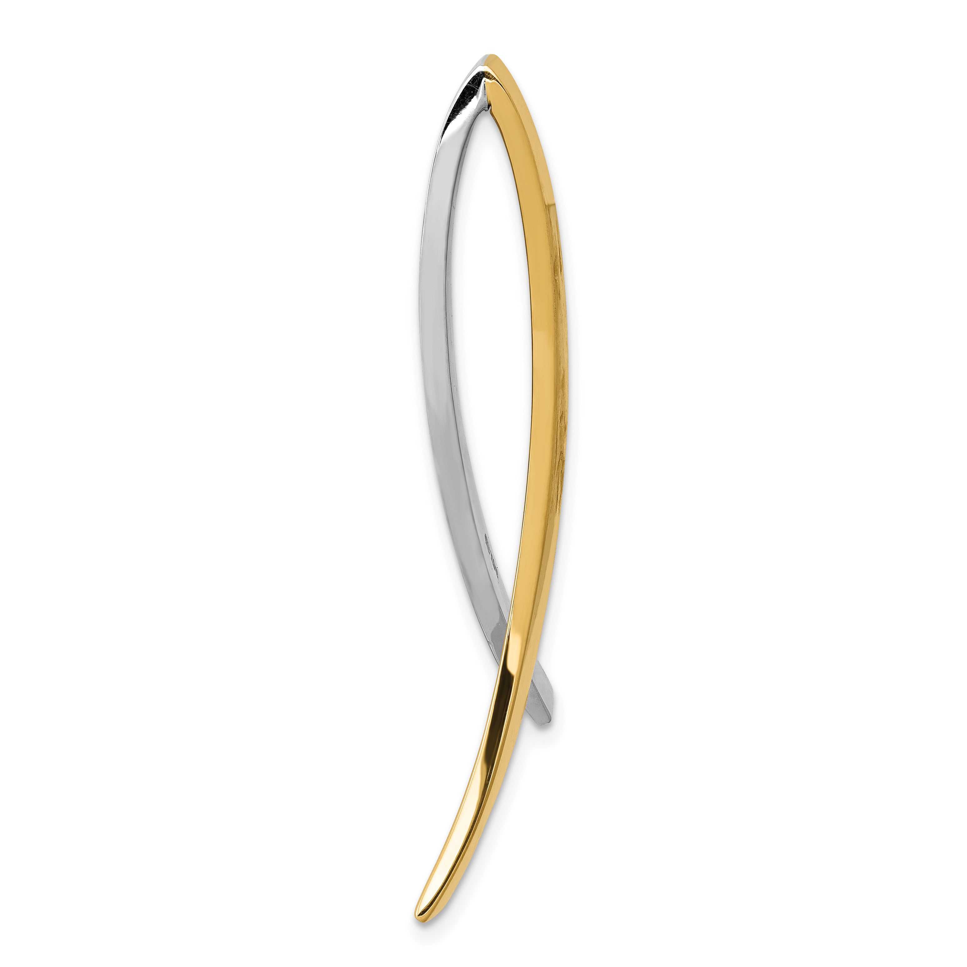 14K Two-tone Contemporary Slide Secondary image