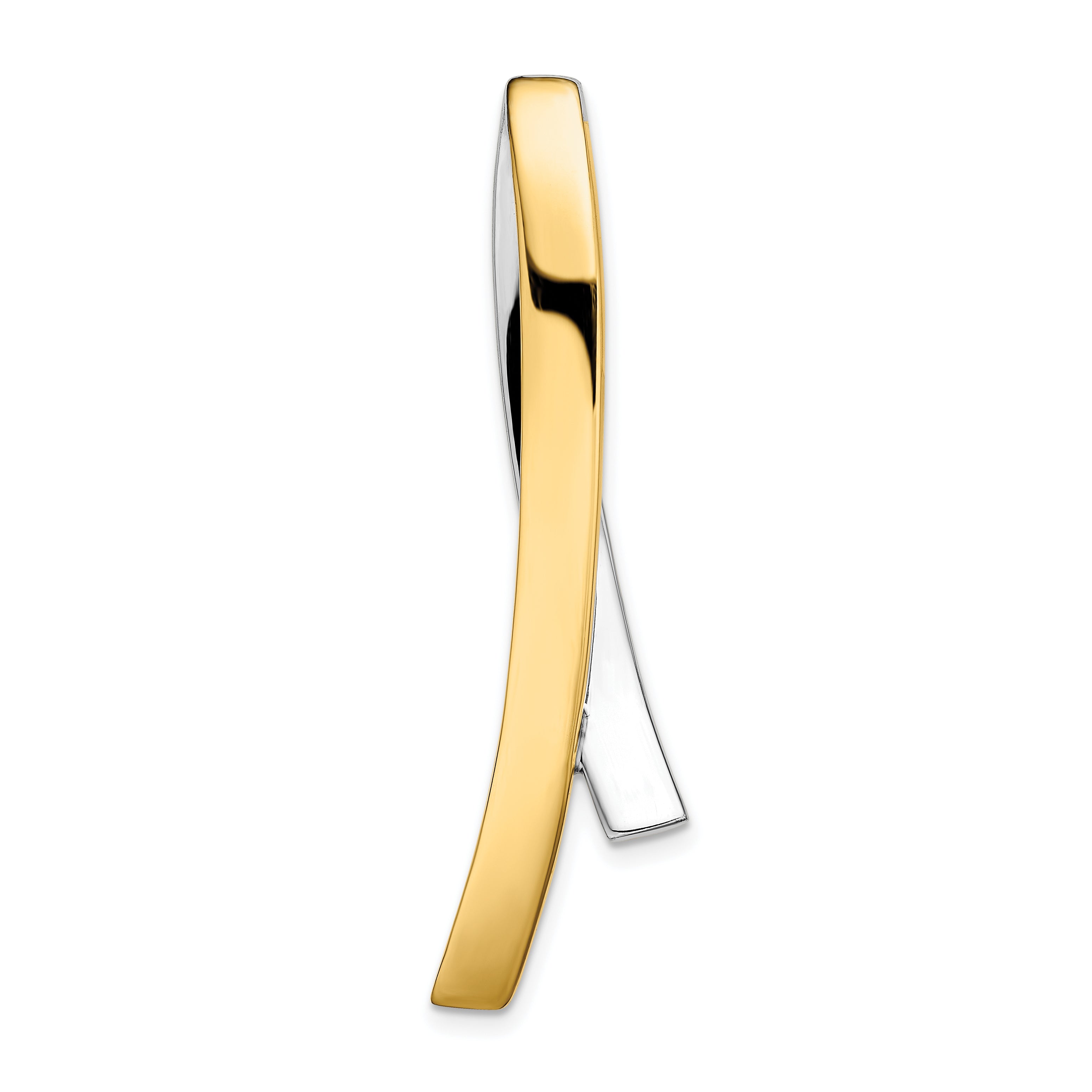 14K Two-tone Contemporary Slide