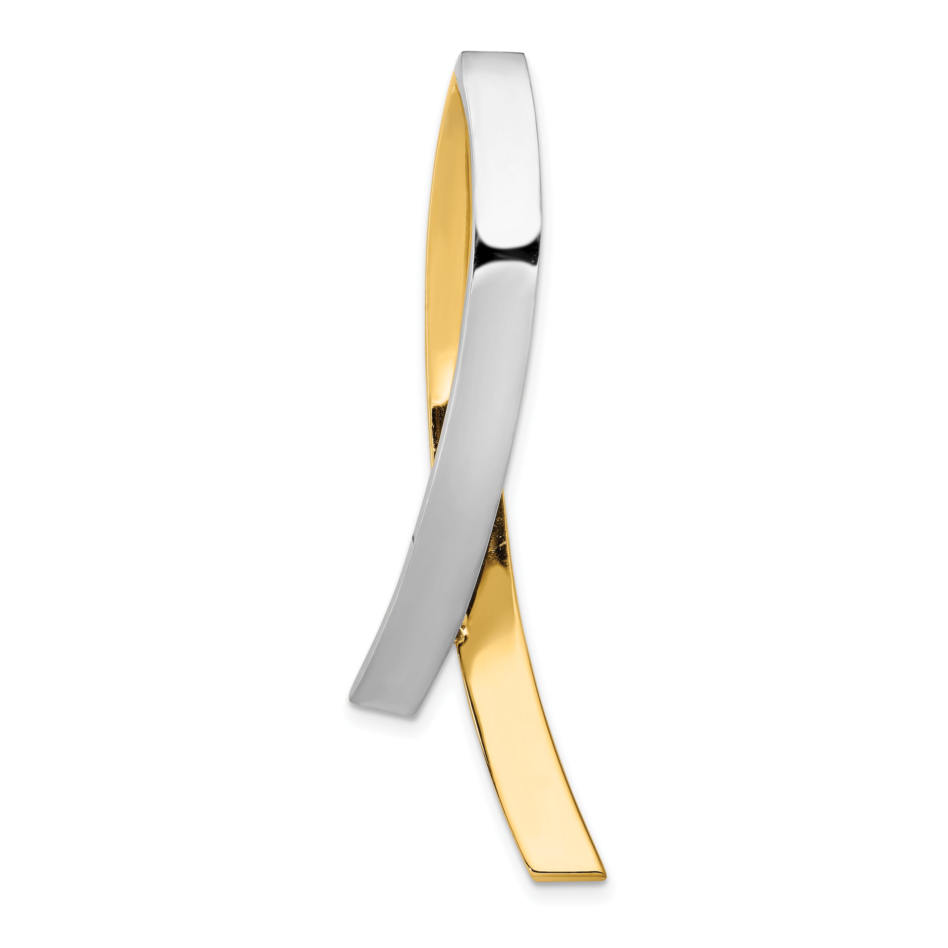 14k Two-tone Contemporary Slide Main image