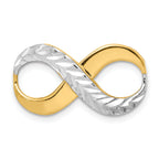 14K w/Rhodium D/C Infinity Fits 4mm Fancy Omega Slide