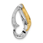 14K Two-tone Fits up to 6mm Omega, 8mm Reversible, Omega Slide