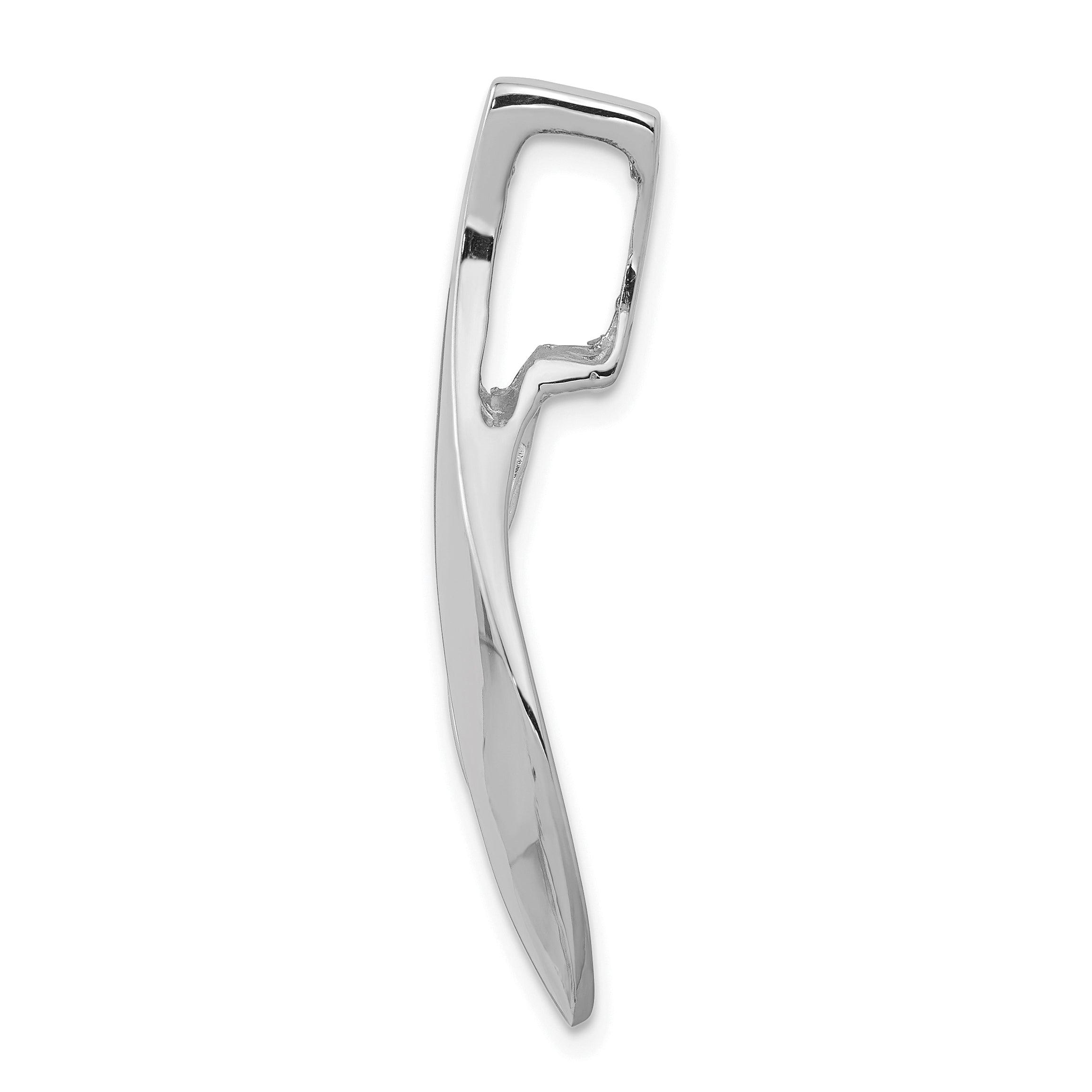 14K White Gold Designer Slide Secondary image