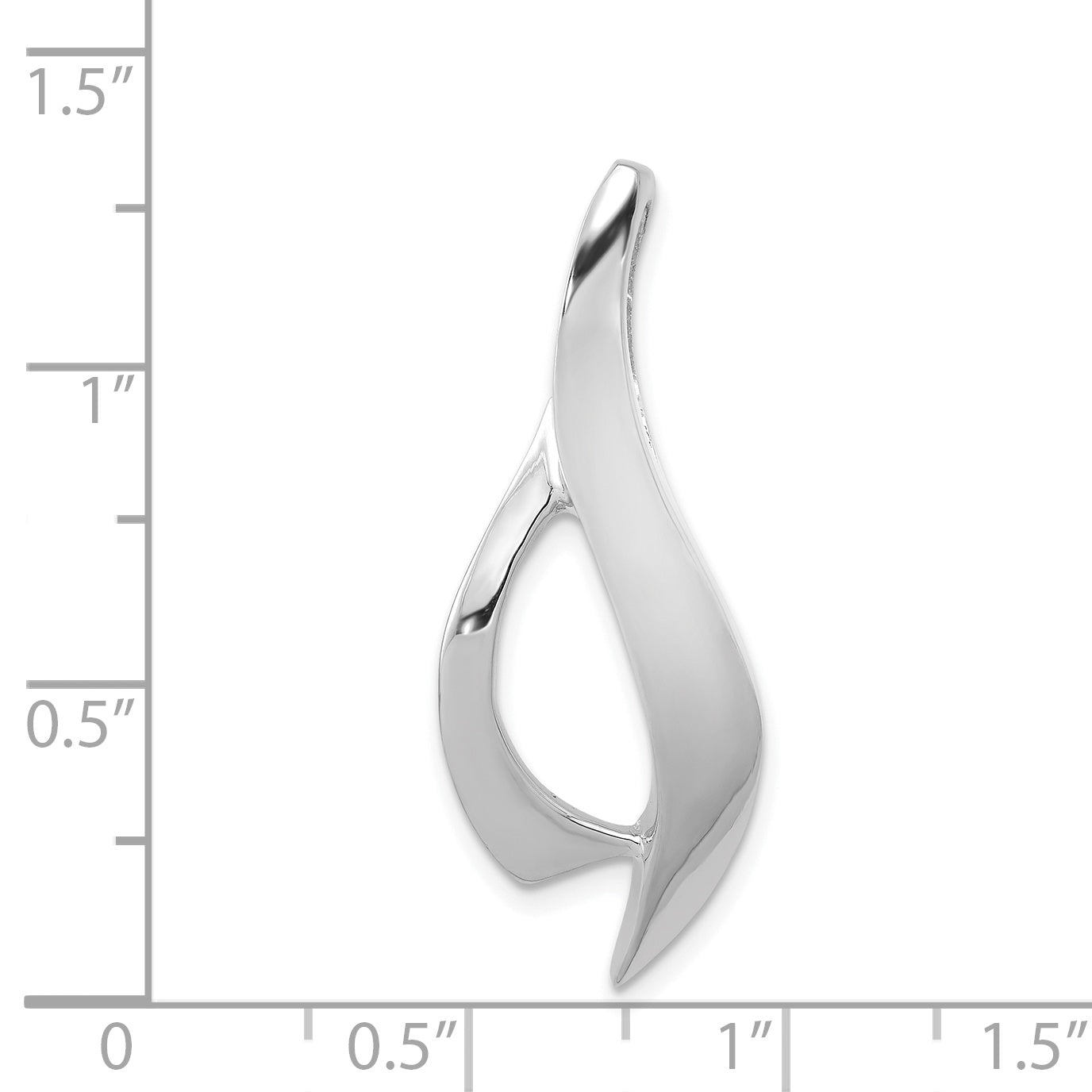14K White Gold Designer Slide
