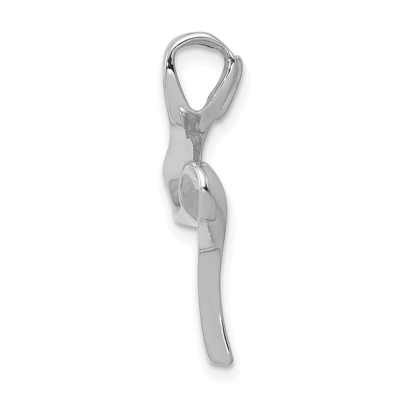14K White Gold Omega Slide Secondary image