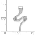 14K White Gold Omega Slide