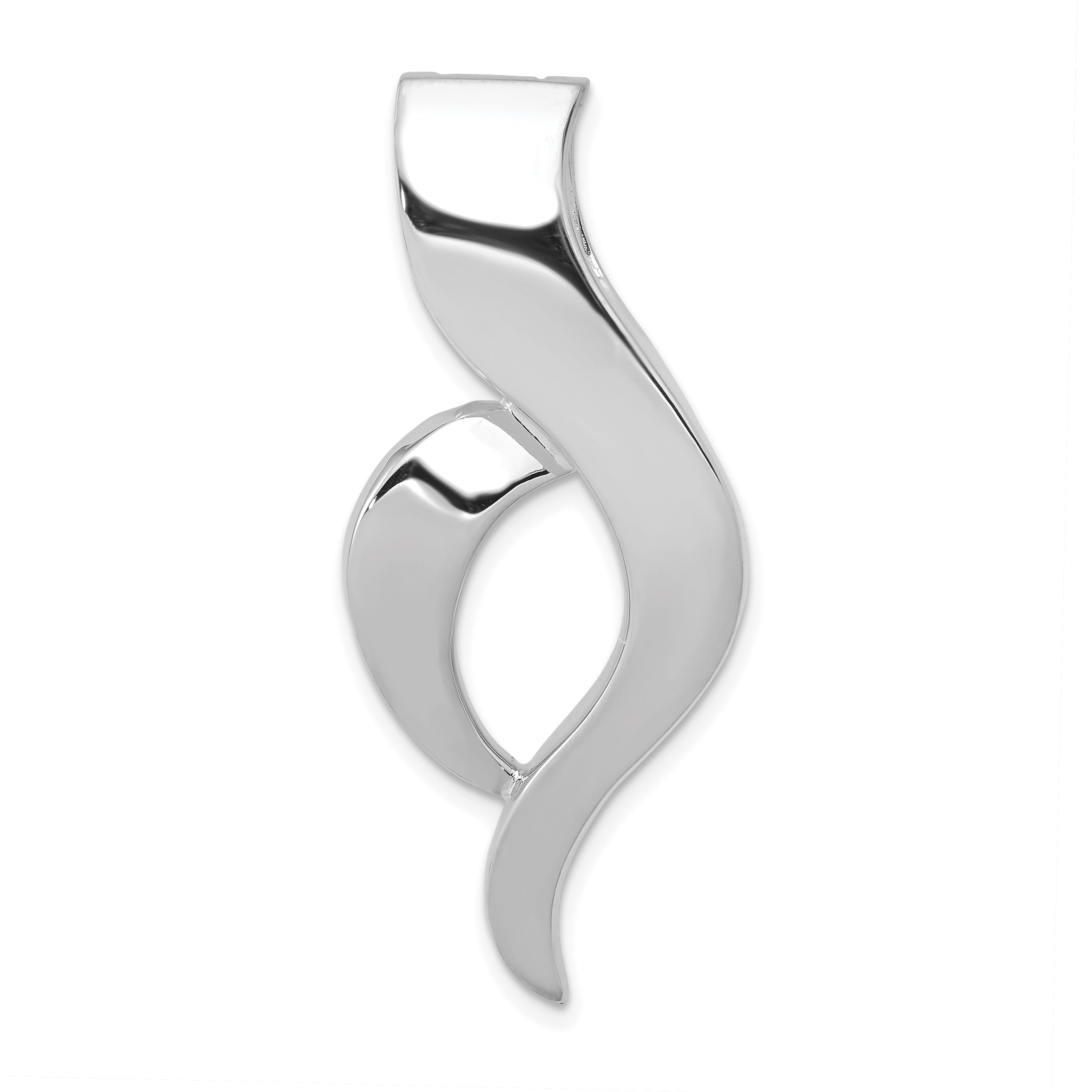 14k White Gold Fancy Omega Main image