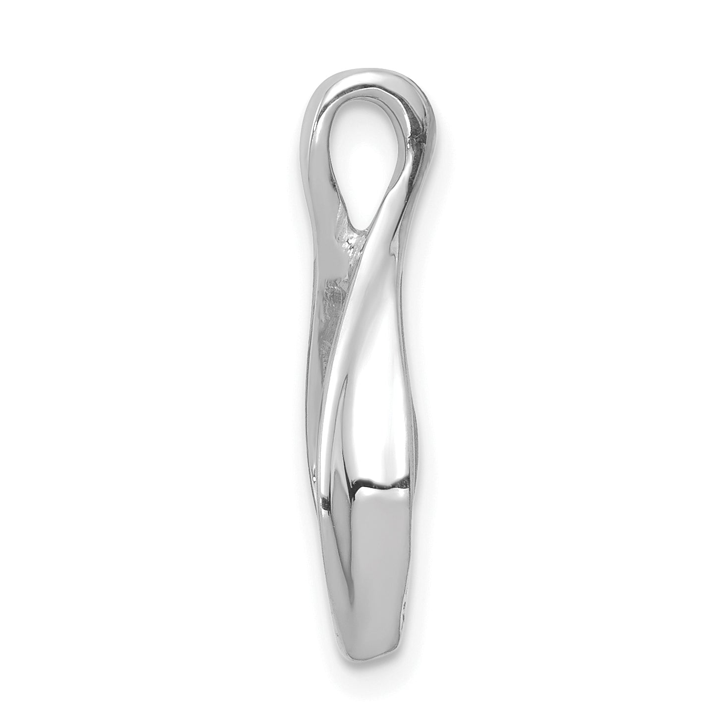 14K White Gold Chain Slide Reversible Omega Chain Slide Secondary image