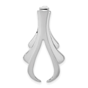 Omega Slide Pendant in 14K White Gold, 33mm - Sophia Jewelers