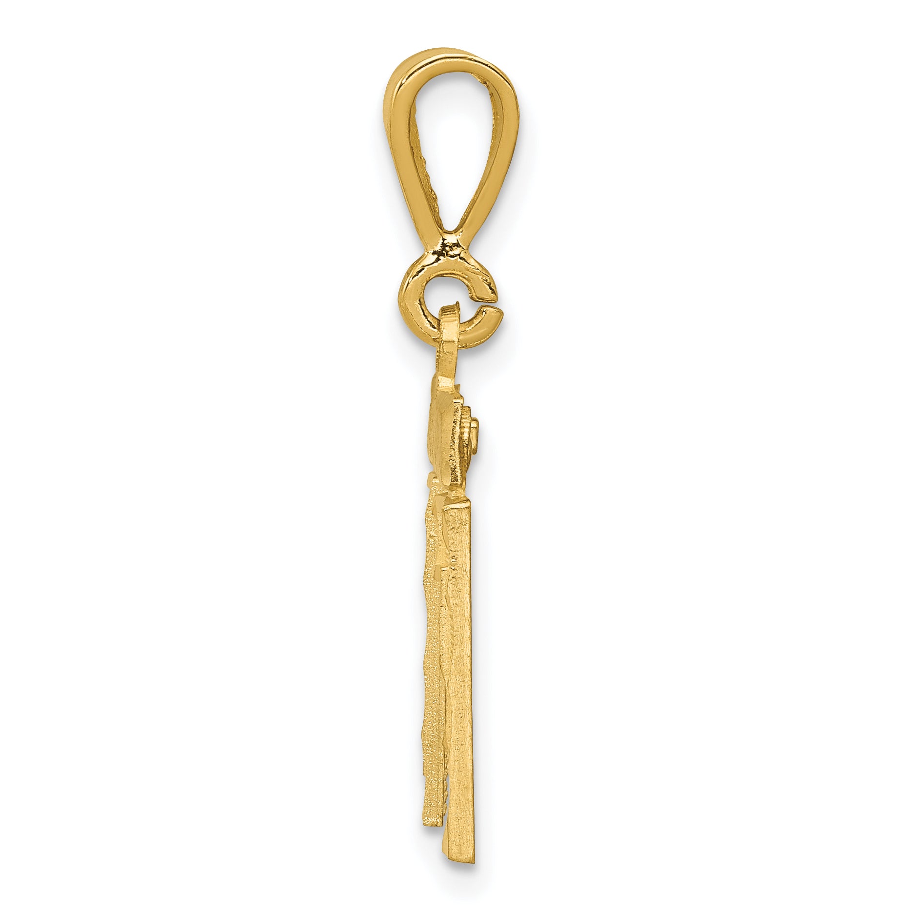14K Small Diamond-cut Number 11 Charm Secondary image