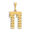 14k Small Brushed Diamond-cut Number 11 Charm