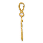 14K Small Diamond-cut Number 15 Charm