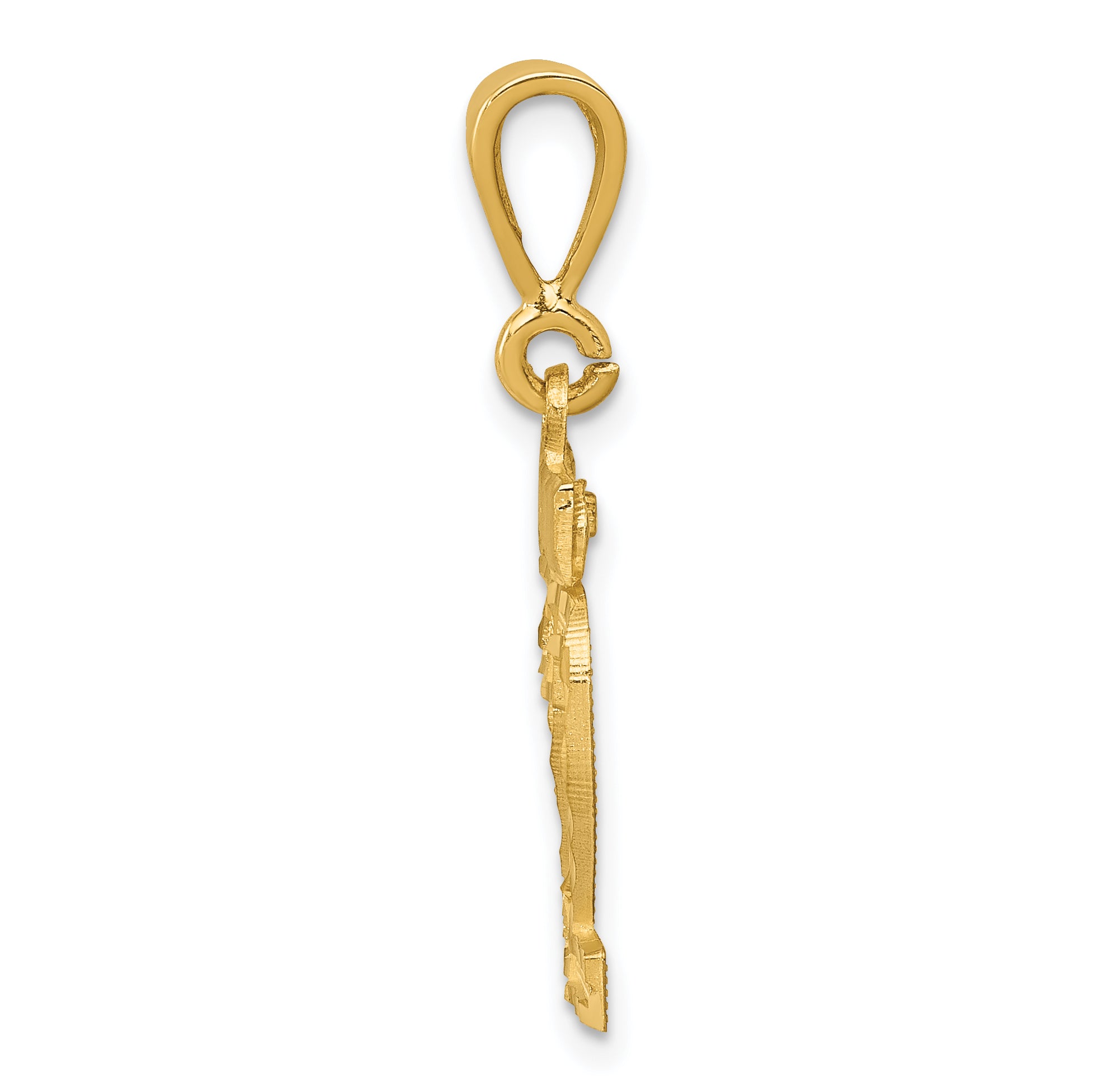 14K Small Diamond-cut Number 22 Charm Secondary image