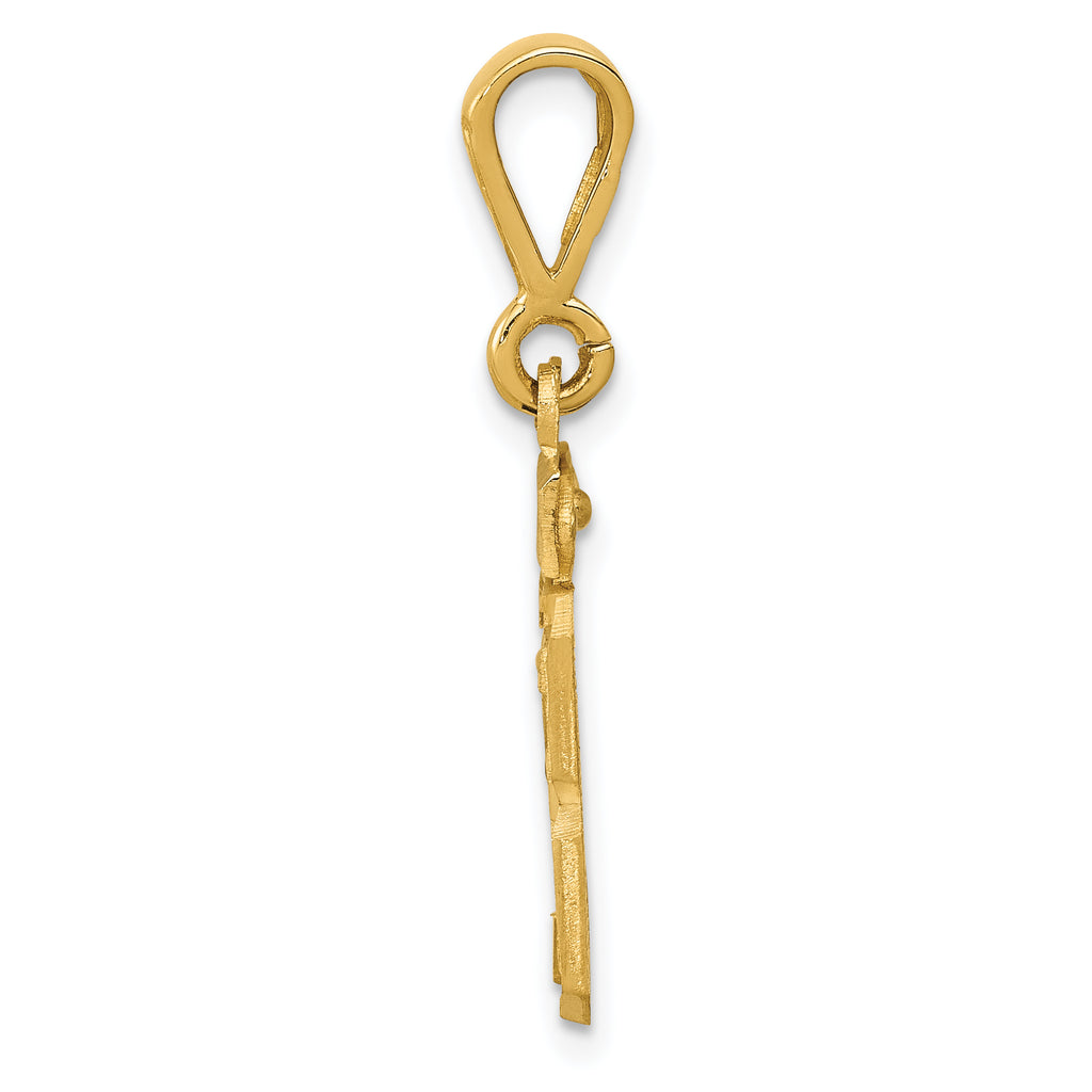 14K Small Diamond-cut Number 23 Charm