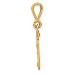 14K Small Diamond-cut Number 23 Charm