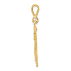 14K Small Diamond-cut Number 24 Charm