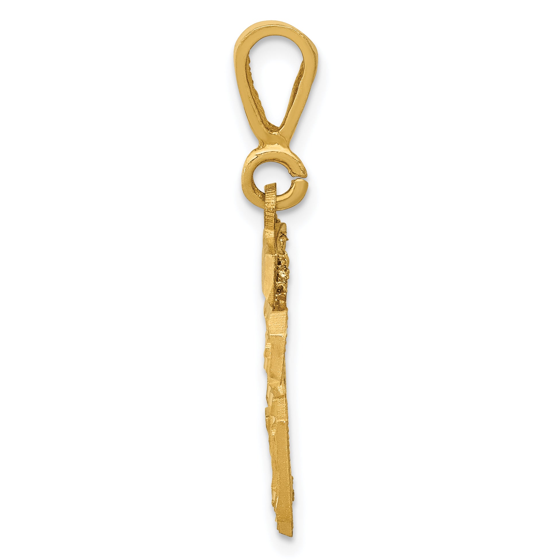 14K Small Diamond-cut Number 36 Charm