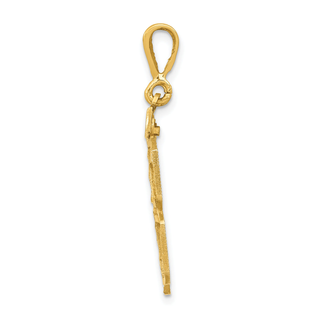 14K Small Diamond-cut Number 78 Charm