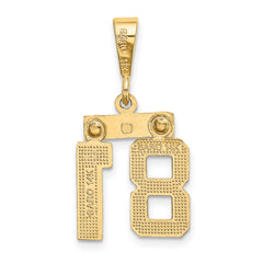14K Small Diamond-cut Number 81 Charm