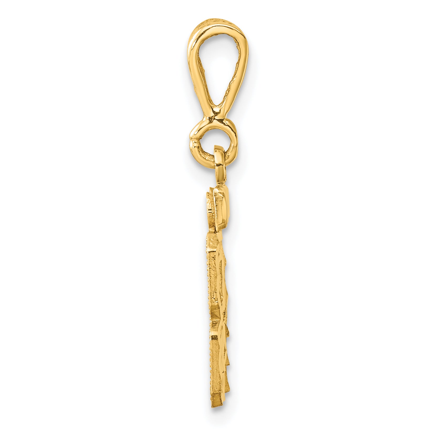 14K Small Diamond-cut Number 84 Charm Secondary image