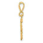 14K Small Diamond-cut Number 84 Charm